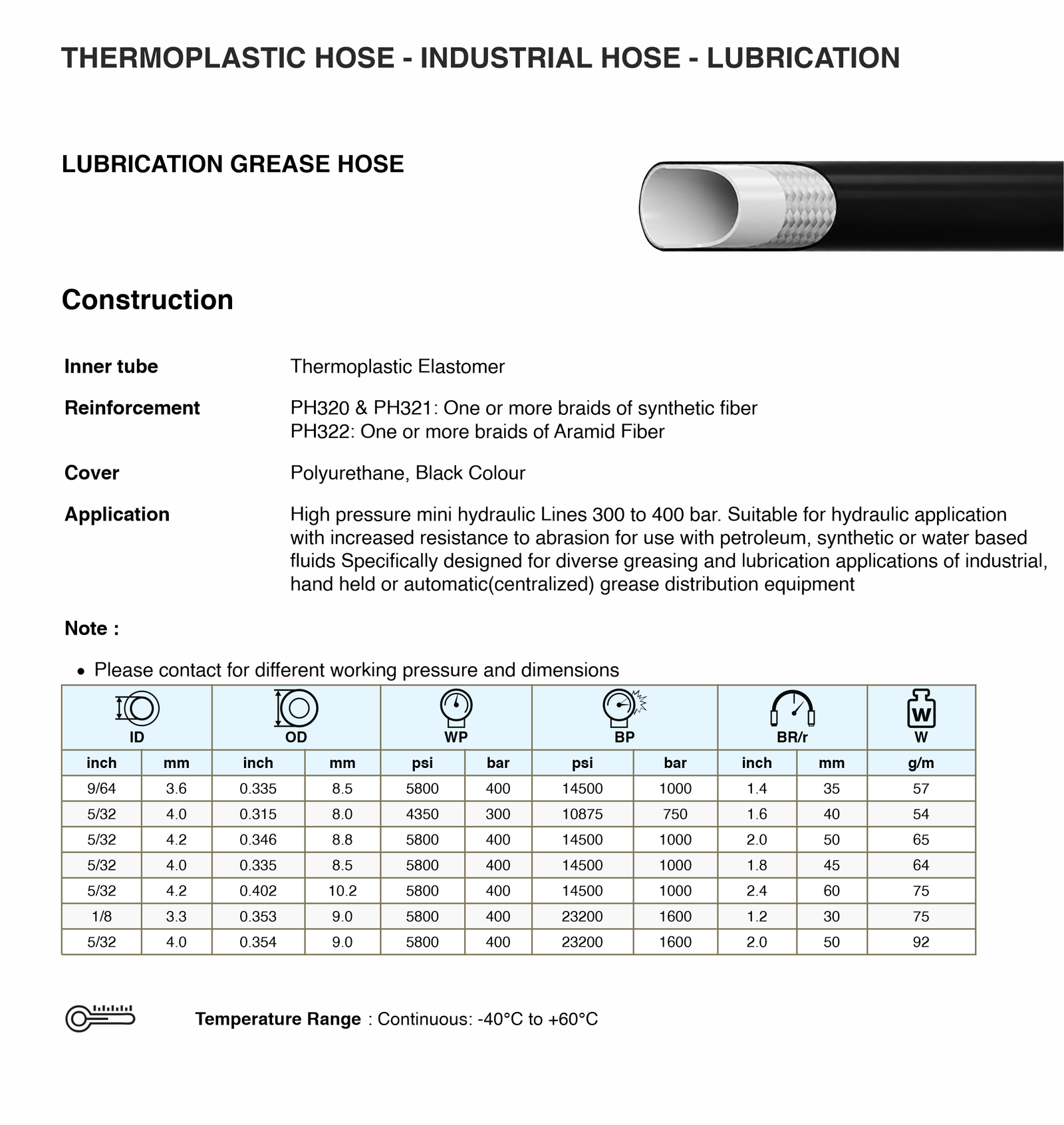 Lubrication/Grease Hose